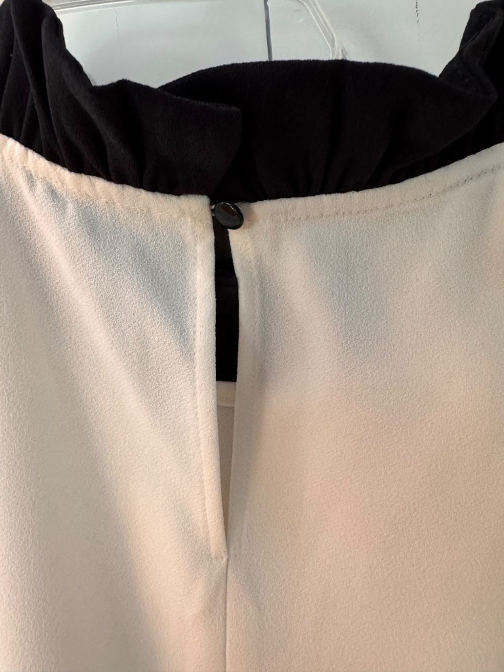 JCrew Contrast Ruffle-Neck Top - Picture 2 of 5